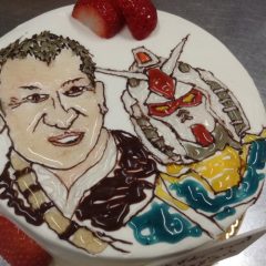 キャラクターと似顔絵ケーキのコラボ