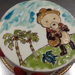 ハワイのイメージをオリジナルケーキとして