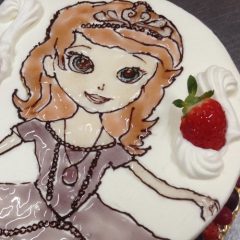 大人びたプリンセスのキャラケーキ